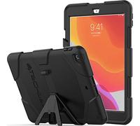 TECHGEAR Custodia Robusta Compatibile con iPad 10.2" (9/8 / 7 Generazione, 2021/2020/2019) Resistente agli Urti e all'impatto - Cover con Supporto per i Bambini, Lavoro e Scuola [Nero]