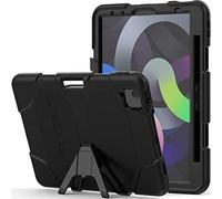 TECHGEAR Custodia Robusta Compatibile con iPad Air 5, iPad Air 4 10.9 Pollici (5/4 Generazione) Resistente agli Urti e all'impatto - Cover con Supporto per i Bambini, Lavoro e Scuola [Nero]