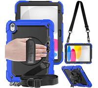 TECHGEAR Custodia UTILITY Compatibile con iPad 10 Generazione 2022, 10.9" Custodia Antiurto Resistente supporto integrato girevole a 360 gradi, cinturino a mano e tracolla attaccabile iPad 10 Cover