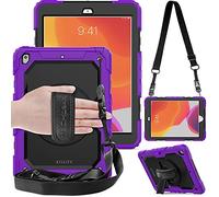 TECHGEAR Custodia Utility Compatibile con iPad 9/8 / 7 Generazione, Antiurto Resistente Supporto Integrato Girevole a 360 Gradi, Cinturino a Mano e Tracolla attaccabile Cover per iPad 10.2 Pollici