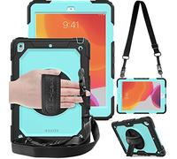TECHGEAR Custodia UTILITY Compatibile con iPad 9/8 / 7 Generazione, Antiurto Resistente supporto integrato girevole a 360 gradi, cinturino a mano e tracolla attaccabile cover per iPad 10.2 Pollici