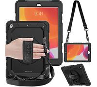 TECHGEAR Custodia Utility Compatibile con iPad 9/8 / 7 Generazione, Antiurto Resistente Supporto Integrato Girevole a 360 Gradi, Cinturino a Mano e Tracolla attaccabile Cover per iPad 10.2 Pollici