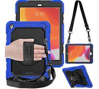 TECHGEAR Custodia UTILITY Compatibile con iPad 9/8 / 7 Generazione, Antiurto Resistente supporto integrato girevole a 360 gradi, cinturino a mano e tracolla attaccabile cover per iPad 10.2 Pollici