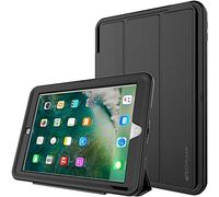TECHGEAR D-Fence Custodia Compatibile con Nuovo iPad 9.7 "(2018/2017) - Custodia Sottile Resistente all'impatto e agli Urti - Custodia Cover per i Bambini, Costruttori e Offici (Nero)