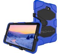 Techgear® G-Shock - Custodia per Samsung Galaxy Tab A 10.1" 2016 (serie SM-T580) resistente, anti urto, con supporto amovibile, ideale per bambini, muratori blu BLUE Galaxy Tab A 10.1" (T580 Series)