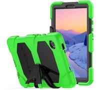 TECHGEAR G-SHOCK - Custodia resistente e robusta per Samsung Galaxy Tab A9 8,7" 2023 (SM-X110 / SM-X115), resistente agli urti, con supporto, per bambini, scuole, costruttori, lavoratori, verde