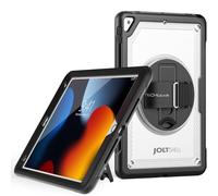 TECHGEAR JOLT-SHELL - Custodia per Apple iPad 10,2" 2021 2020/2019 [9a/8a/7a generazione] e iPad Air 3 10,5", resistente, sottile, antiurto, con supporto rotante a 360 gradi e custodia da polso,