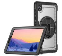 TECHGEAR JOLT-SHELL - Custodia per Samsung Galaxy Tab A11 da 8,7" (SM-X133/SM-X135), sottile, robusta, antiurto, con supporto girevole a 360°, cinturino da polso e telaio dello schermo, adatta per