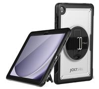 TECHGEAR JOLT-SHELL Custodia per Samsung Galaxy Tab A11 Plus / A11+ 11 pollici (SM-X230 / SM-X236), custodia protettiva sottile e robusta, antiurto, supporto girevole a 360°, cinturino da polso e