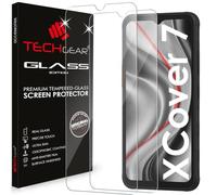TECHGEAR Pellicola protettiva in vetro per Samsung Galaxy XCover 7/XCover 7 Pro, bordi arrotondati 2,5D, durezza 9H, nitidezza cristallina, antigraffio, senza bolle, confezione da 2