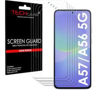 TECHGEAR Pellicole protettive per lo schermo [confezione da 5] compatibili con Samsung Galaxy A56 5G / A56 4G, pellicole protettive trasparenti per schermo LCD