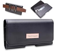 TECHGEAR Porta Cellulare Orizzontale con Clip per Cintura e Passante con Blocco RFID Compatible con iPhone 14/14 Pro, iPhone 13/13 Pro, iPhone 12/12 Pro, iPhone 11/11 Pro, iPhone XR, iPhone XS