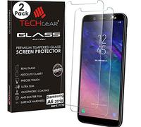 TECHGEAR Proteggi schermo in vetro temperato per Samsung Galaxy A6 2018 (serie SM-A600) (confezione da 2) Confezione da 2 Chiaro