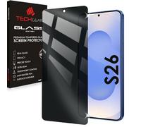 TECHGEAR Protezione per lo schermo in vetro temperato per Samsung Galaxy S26 5G, copertura completa 3D, durezza 9H, resistente ai graffi, compatibile con custodie