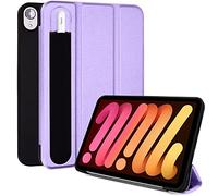 TECHGEAR Smart Cover per iPad Mini 6 [Compatibile con Pencil] Custodia Protettiva Mini 6 2021 in PU Pelle con Protezione d'angolo [Auto Sveglia/Sonno] - Viola