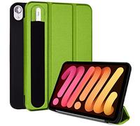 TECHGEAR Smart Cover per iPad Mini 6 [Compatibile con Pencil] Custodia Protettiva Mini 6 2021 in PU Pelle con Protezione d'angolo [Auto Sveglia/Sonno] - Verde