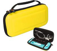 TECHGEAR Switch Lite Custodia - Cover Protettiva da Viaggio Rigida e Spaziosa Realizzata per Nintendo Switch Lite, Slot per 8 Schede di Gioco + Accessori [Giallo]