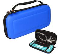 TECHGEAR Switch Lite Custodia - Cover protettiva da Viaggio Rigida e Spaziosa Realizzata per Nintendo Switch Lite, Slot per 8 Schede di Gioco + Accessori [Blu]