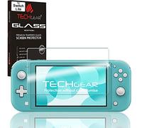 TECHGEAR Switch Lite Vetro - Autentica pellicola protettiva in Vetro Temperato [Bordo 2.5D] [Durezza 9H] [Resistente ai graffi] [Ultra Chiaro] [Senza Bolle] Compatibile con Nintendo Switch Lite