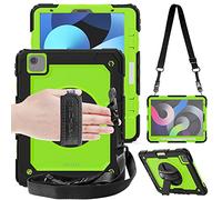 TECHGEAR UTILITY Custodia Compatibile con iPad Air 5, iPad Air 4 10.9" Pollici - Cover Antiurto Resistente supporto integrato girevole a 360 gradi, cinturino a mano e tracolla attaccabile