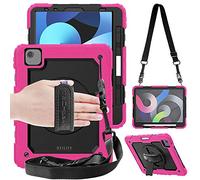 TECHGEAR Utility Custodia Compatibile con iPad Air 5, iPad Air 4 10.9" Pollici - Cover Antiurto Resistente Supporto Integrato Girevole a 360 Gradi, Cinturino a Mano e Tracolla attaccabile