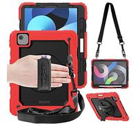 TECHGEAR Utility Custodia Compatibile con iPad Air 5, iPad Air 4 10.9" Pollici - Cover Antiurto Resistente Supporto Integrato Girevole a 360 Gradi, Cinturino a Mano e Tracolla attaccabile