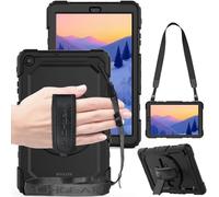 TECHGEAR Utility Custodia Compatibile con Nuovo Samsung Galaxy Tab A 10.1" 2019 (SM-T510/SM-T515) Antiurto Resistente Supporto Integrato Girevole a 360 Gradi, Cinturino a Mano e Tracolla attaccabile