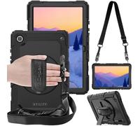 TECHGEAR UTILITY Custodia Compatibile con Nuovo Samsung Galaxy Tab A7 10.4" 2020 (SM-T500/SM-T505) Antiurto Resistente supporto integrato girevole a 360 gradi, cinturino a mano e tracolla attaccabile