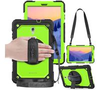 TECHGEAR Utility Custodia Compatibile con Samsung Galaxy Tab A 10.5" (SM-T590) Custodia Antiurto Resistente Supporto Integrato Girevole a 360 Gradi, Cinturino a Mano e Tracolla attaccabile - Verde