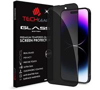 TECHGEAR Vetro Privacy per iPhone 14 Pro - Privacy 3D Pellicola in Vetro Temperato Anti Spia Copertura Completa [Durezza 9H] [Senza Bolle] Compatibile con iPhone 14 Pro