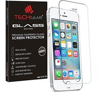 TECHGEAR Vetro Temperato Compatibile con iPhone SE / 5s / 5c / 5 - Autentica Pellicola Protecttiva in Vetro Temperato Salvaschermo per Apple iPhone SE / 5s / 5c / 5