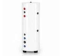 Techglobe Bollitore 500 L per pompa di calore, DUPLEX 2205, 4 m² | Struttura verticale isolamento PUR 50 mm, larghezza 70 cm, altezza 179 cm, peso 100 kg, posa stabile a pavimento