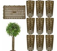 Techigher Set di 10 protezioni per il tronco degli alberi, 10 pezzi, protezione per piante e tronchi, espandibile, protezione per alberi