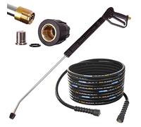 Techkar Acqua calda Pistola 20m Tubo 250bar DN8 Lancia Ugello per pulitore ad alta pressione Karcher HD HDS