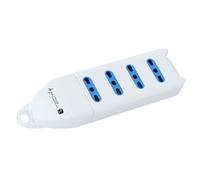 Techly Multipresa 021642 – 4 posti bipasso italiana, senza cavo, bianco