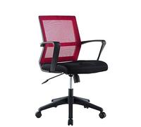 Techly Sedia per Ufficio con Schienale Medio Nero/Bordeaux