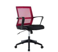 Techly Sedia per Ufficio con Schienale Medio Nero/Bordeaux