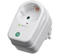 Techly Presa Schuko 025121 - Protezione fulmini e sovratensioni 230V 16A - Bianco