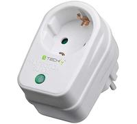 Techly 025121 Presa Schuko con Protezione Sovratensione Bianco