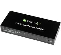 Techly Switch Audio Toslink 4 Porte con Telecomando IR