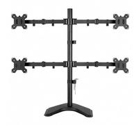 Techly Supporto da Scrivania per 4 Monitor 13-27'' con base