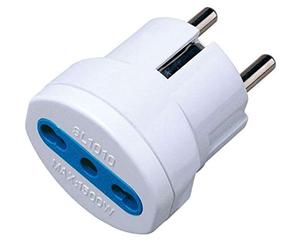 Techly 100129 Adattatore Spina Schuko a Presa 10/16A Bianco Bianco