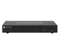 Techly 101928 Switch KVM 2 Porte DisplayPort1.2 per Doppio Monitor Nero