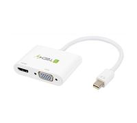 Techly 102079 Adattatore Mini DisplayPort ad HDMI/VGA Bianco