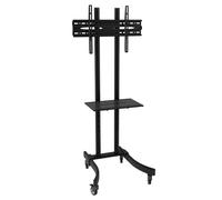 Techly 102628 Supporto Mobile da Pavimento per TV LED/LCD 32-70" con Mensola Nero
