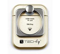 Techly 102697 Anello e Supporto per Smartphone Oro Oro