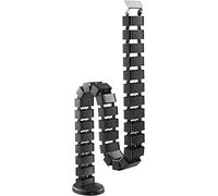 Techly Guaina Raccoglicavi Flessibile Vertebra Passacavi Lunghezza 1300 mm Nero