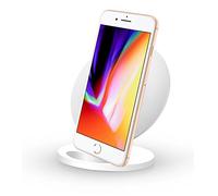 Techly 103502 Caricabatterie Wireless Fast Qi Stand Verticale 10W Bianco Bianco