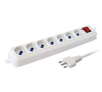 Techly Multipresa 7 Posti Italiana Bipasso / Schuko Cavo 5m