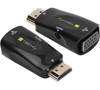 Techly 105117 Mini Adattatore da HDMI a VGA con Audio Nero